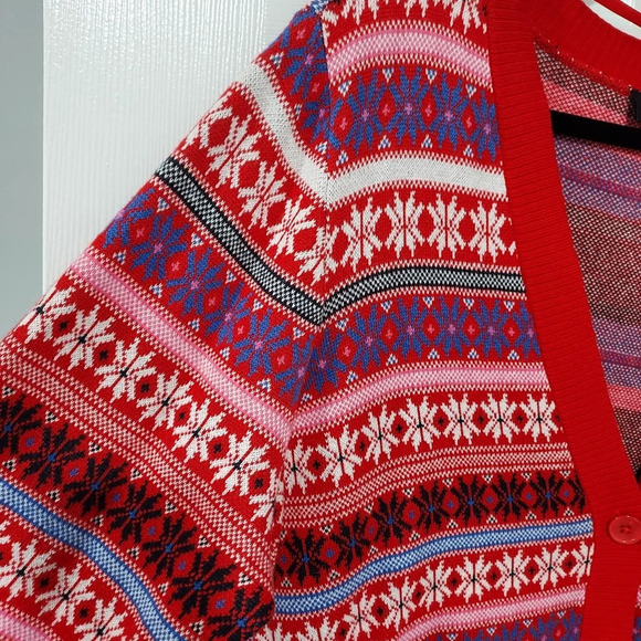 NWOT Lane Bryant Classic Button-Front Fair Isle Cardigan in Size 18/20 - Picture 5 of 12